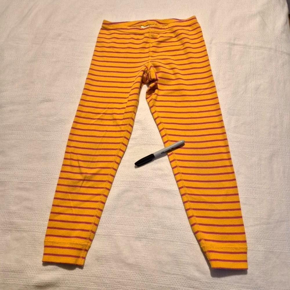 Hanna Andersson girls size 130 or 8 yellow & purple leggings, GUC